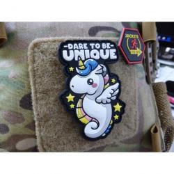 Patch PVC Licorne "DARE TO BE UNIQUE" JTG®