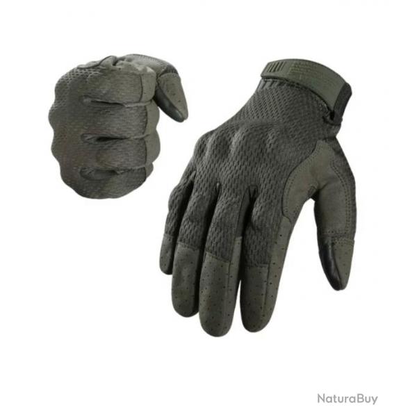 Gants Tactiles pour Hommes - Protection Outdoor pour Cyclisme, Randonne et Sports vert