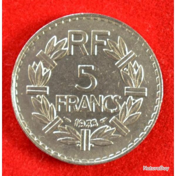 Pice de 5 francs de 1933 LAVRILLIER - parfait tat