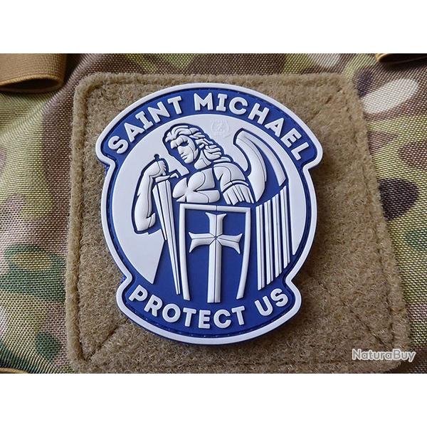 Patch PVC "SAINT MICHAEL PROTECT US" blue JTG