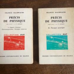 Précis de physique (M.P.P.C. - 2ème année) tomes 1 & 2 - Francis Halbwachs - PUF