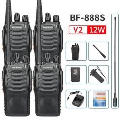 Lot de 4 Talkies-walkies Baofeng BF-888S (Antennes longues x4) - LIVRAISON GRATUITE