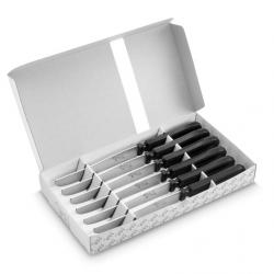 COFFRET 6 COUTEAUX CHIEN THIERS ISSARD NOIR