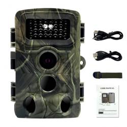 Caméra Chasse Nocturne PR3000 16MP 1080P Étanche 34 LEDS 0.2s Déclenchement IP54 Étanche HD