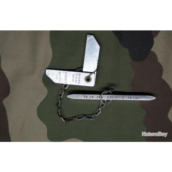 Cale go-no go et Fire no-fire pour mitrailleuse .50 et .30 US ww2
