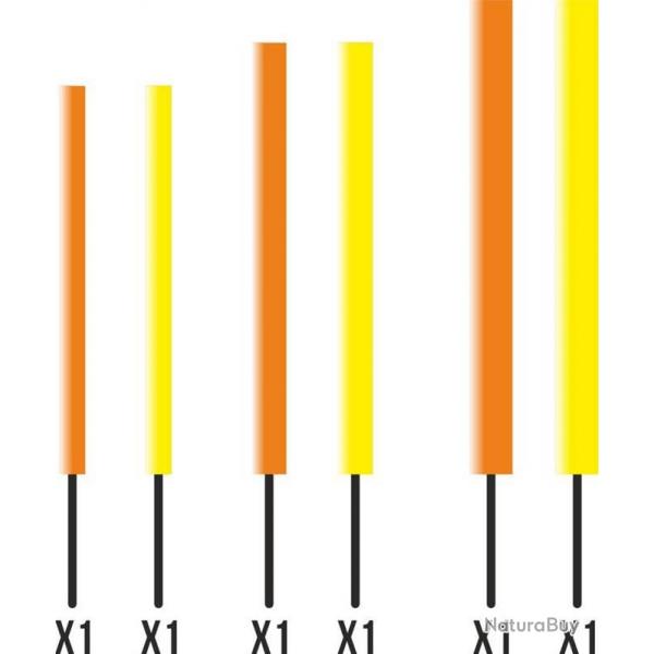 Antennes Insert GARBOLINO Pour Wagglers Comptition X6 INSERT COURT PLASTIQUE CREUSE / 3-4-5mm