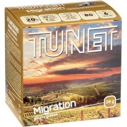 TUNET Cartouches de chasse MIGRATION - par boite de 25  20  / 70  28g