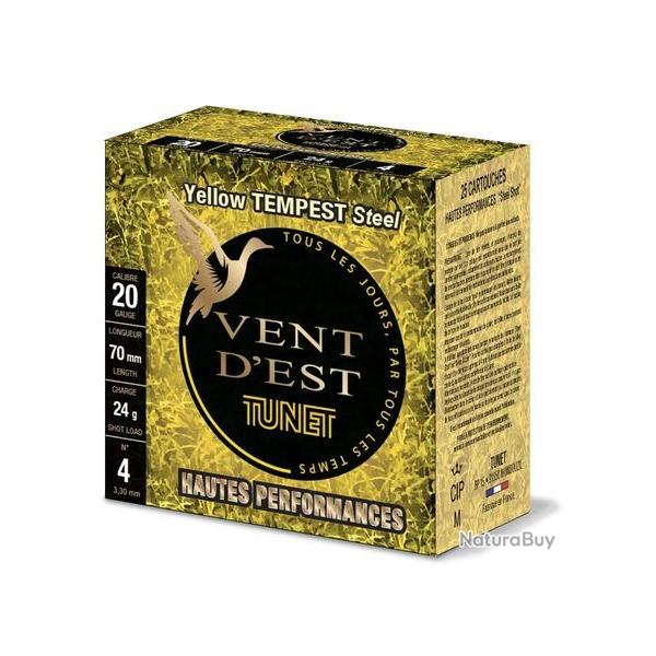 TUNET Cartouches de chasse YELLOW TEMPEST HP - par boite de 25  20  / 70  24g