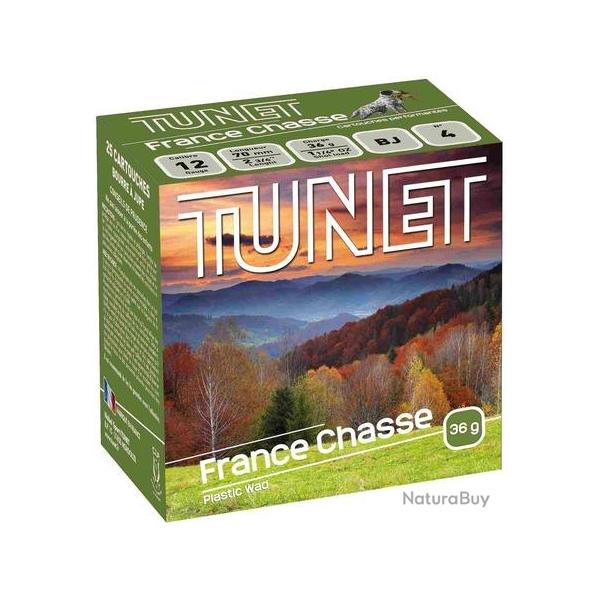 TUNET Cartouches de chasse FRANCE CHASSE par boite de 25 12 70 36g