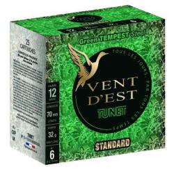 TUNET Cartouches de chasse GREEN TEMPEST STD - par boite de 25  12  / 70  32g