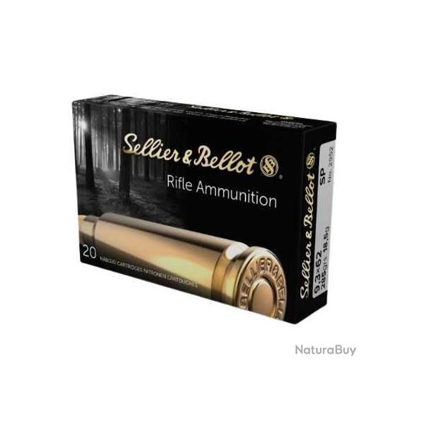 SELLIER BELLOT Balles de chasse Sp - par boite de 20  9,3 x 62   286Gr