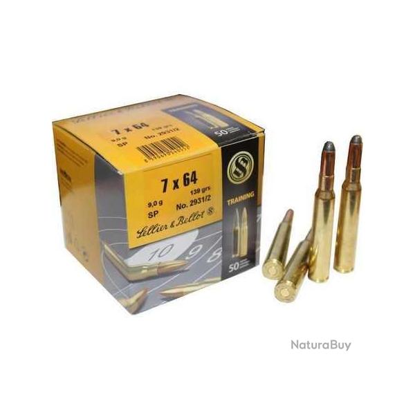 SELLIER BELLOT Balles de chasse Sp - par boite de 50  7 x 64   140Gr