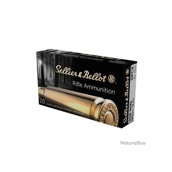 SELLIER BELLOT Balles de chasse Spce - par boite de 20  308 WINCHESTER   180Gr