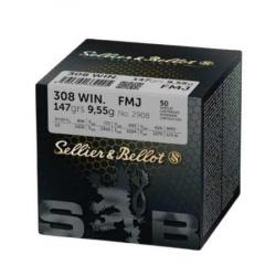 SELLIER BELLOT Balles de chasse Fmj - par boite de 50  308 WINCHESTER   147Gr