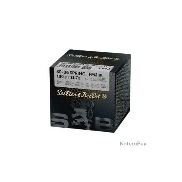 SELLIER BELLOT Balles de chasse Fmj - par boite de 50  30-06 SPRINGFIELD   180Gr