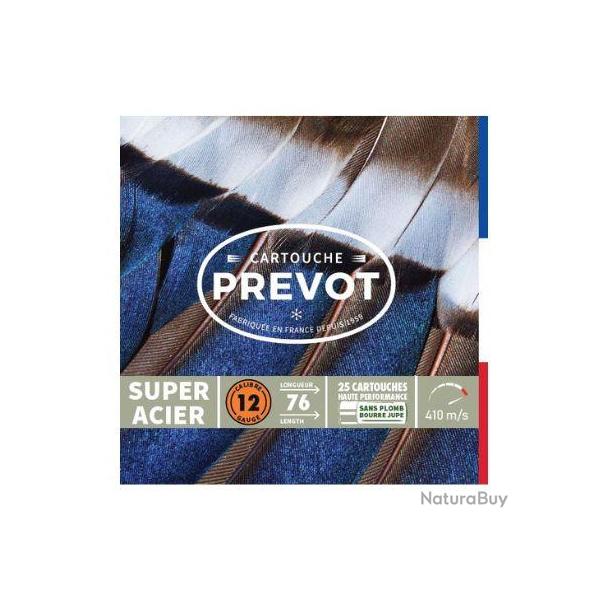 PREVOT Cartouches de chasse Super acier par boite de 25 12 76 34g