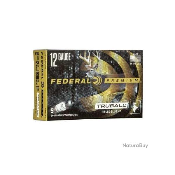 FEDERAL Cartouches de chasse Truball rifled slug hp 12/70 - par boite de 5  12  / 70