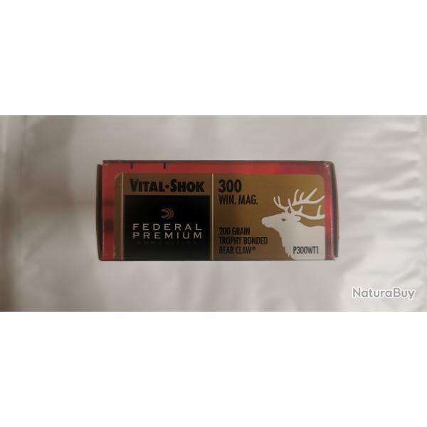 FEDERAL Balles de chasse Vital-shok trophy bonded bc - par boite de 20  300 WINCHESTER MAGNUM   200G