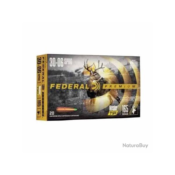 FEDERAL Balles de chasse Nosler ballistic tip - par boite de 20  30-06 SPRINGFIELD   165Gr