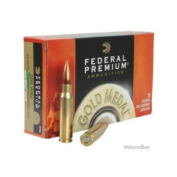 FEDERAL Balles de chasse Sierra matchking - par boite de 20  308 WINCHESTER   168Gr