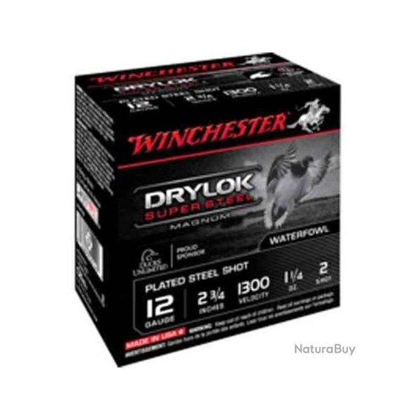 WINCHESTER Cartouches de chasse Drylok acier - par boite de 25  12  / 70  35g - 2