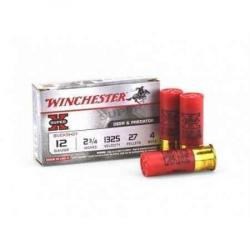 WINCHESTER Cartouches de chasse Buckshot super x chevrotines usa - par boite de 5  12  / 70  9 Grain