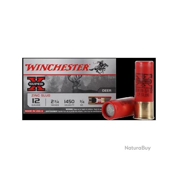 WINCHESTER Cartouches de chasse Slug - par boite de 5  36  / 63  6g