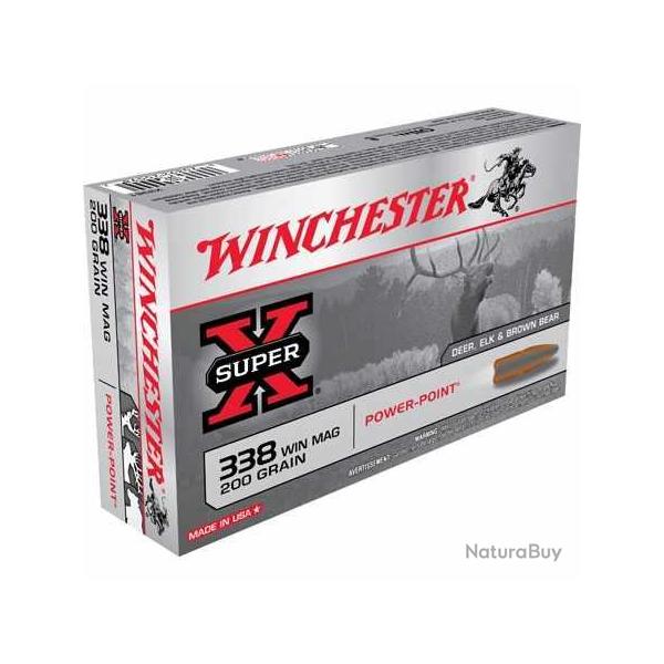 WINCHESTER Balles de chasse Power point - par boite de 20  338 WINCHESTER MAGNUM   200Gr