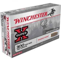 WINCHESTER Balles de chasse Power point - par boite de 20  300 WINCHESTER MAGNUM   180Gr