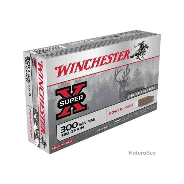 WINCHESTER Balles de chasse Power point - par boite de 20  300 WINCHESTER MAGNUM   180Gr