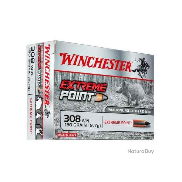 WINCHESTER Balles de chasse Extreme point sans plomb - par boite de 20  308 WINCHESTER   150Gr