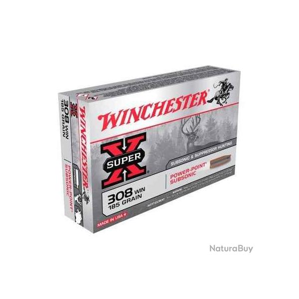 WINCHESTER Balles de chasse Subsonique - par boite de 20  308 WINCHESTER   185Gr