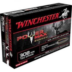 WINCHESTER Balles de chasse Power max bonded - par boite de 20  308 WINCHESTER   180Gr