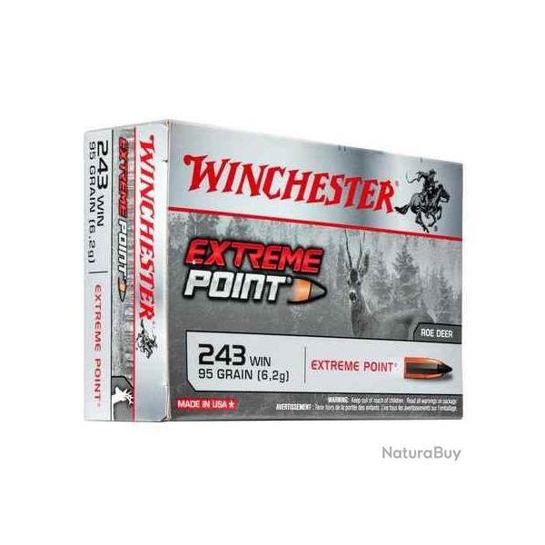 WINCHESTER Balles de chasse Extreme point sans plomb - par boite de 20  243 WINCHESTER   85Gr