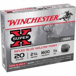 WINCHESTER Cartouches de chasse Slug - par boite de 5  20  / 70  21g