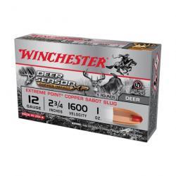 WINCHESTER Cartouches de chasse Slug deer season sans plomb - par boite de 5  12  / 70  28g