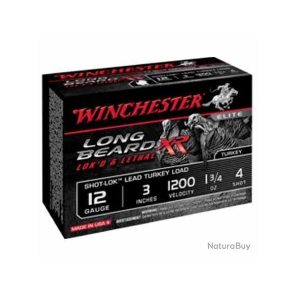 WINCHESTER Cartouches de chasse Long beard xr - par boite de 10  12  / 76  49g - 6