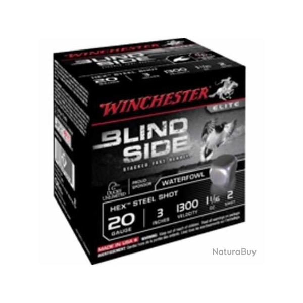 WINCHESTER Cartouches de chasse Blind side acier - par boite de 25  20  / 76  30g - 2