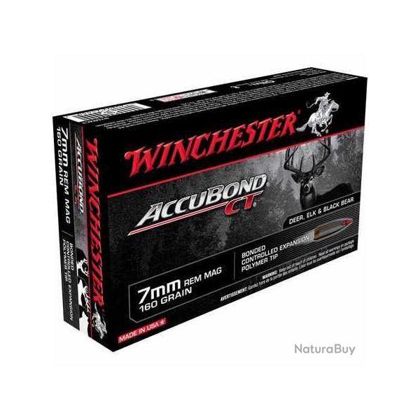 WINCHESTER Balles de chasse Accubond ct - par boite de 20  7mm REMINGTON MAGNUM   160Gr