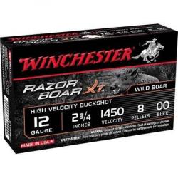 WINCHESTER Cartouches de chasse Chevrotines razorback usa - par boite de 5  12  / 70  8 GrainsGr