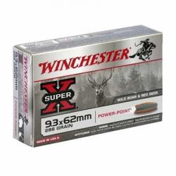 WINCHESTER Balles de chasse Power point - par boite de 20  9,3 x 62   286Gr