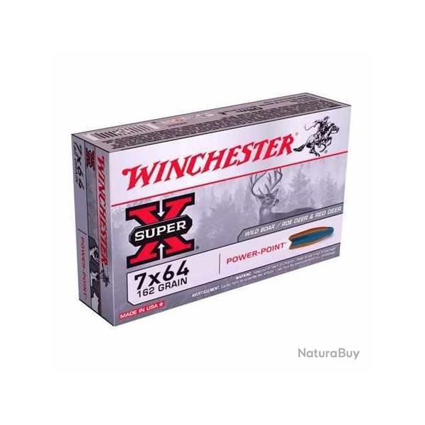 WINCHESTER Balles de chasse Power point - par boite de 20  7 x 64   162Gr