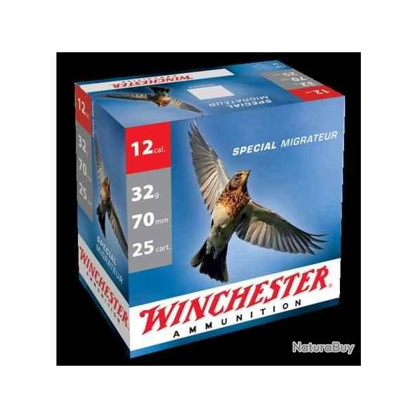 WINCHESTER Cartouches de chasse Spcial migrateur - par boite de 25  12  / 70  32g - 9