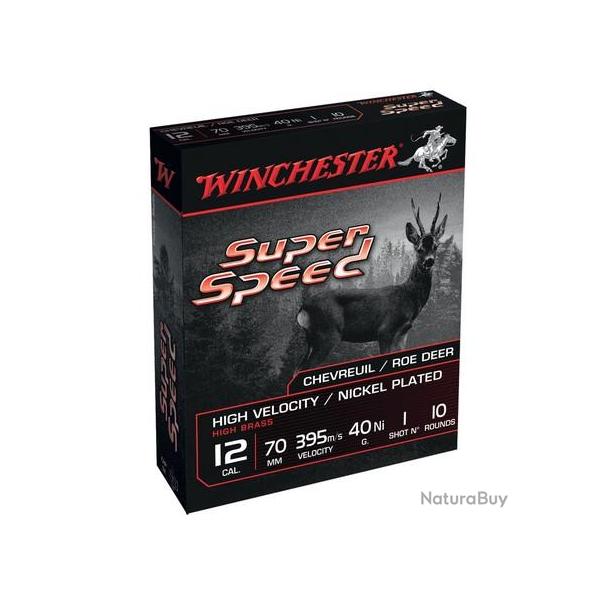 WINCHESTER Cartouches de chasse Super speed nickel - par boite de 10  12  / 70  40g - 1