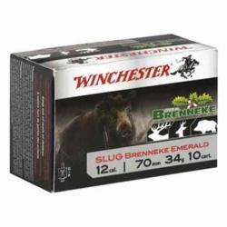 WINCHESTER Cartouches de chasse Brenneke emraude - par boite de 10  12  / 70  34g