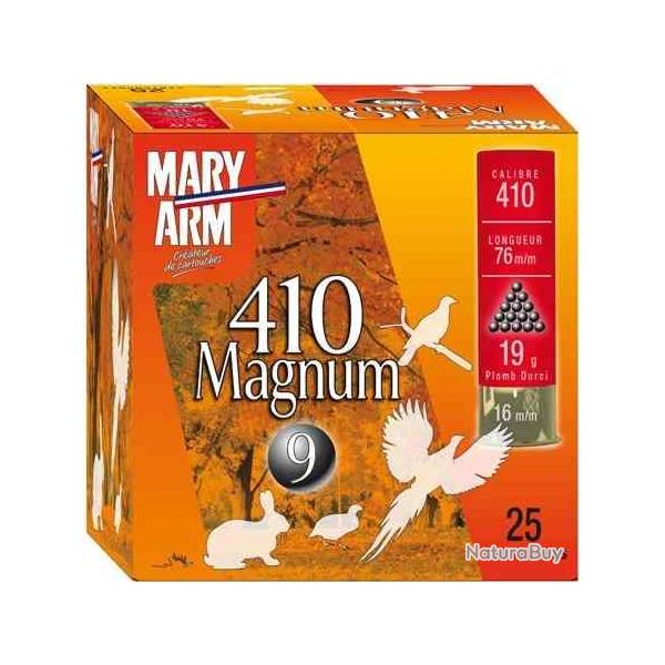 MARY ARM Cartouches de chasse 410 mag. par boite de 25 36 76 19g