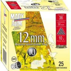 MARY ARM Cartouches de chasse 12 mm - par boite de 25  36  / 50  10g - 9