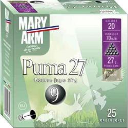 MARY ARM Cartouches de chasse Puma 27 - par boite de 25  20  / 70  27g - 7.5