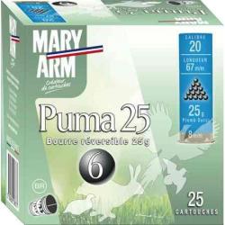 MARY ARM Cartouches de chasse Puma 25 - par boite de 25  20  / 67  25g - 12