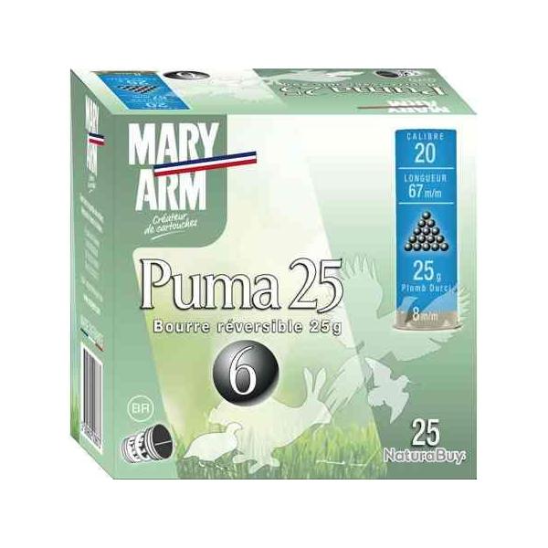 MARY ARM Cartouches de chasse Puma 25 - par boite de 25  20  / 67  25g - 12